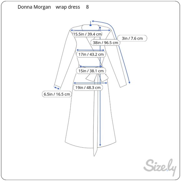 Donna Morgan Faux Wrap Dress Womens Sz 8 Abstract Print Ruffles Colorful Artsy - Picture 11 of 11